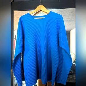 Rare! Issey Miyake Homme Plisse Royal Blue Top Size 4